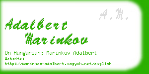 adalbert marinkov business card